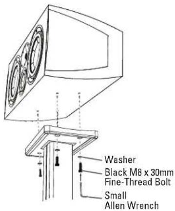 Washer Black M8 x 30mm Fine-Thread Bolt Small Allen Wrench