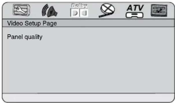 Video Setup Page Panel quality