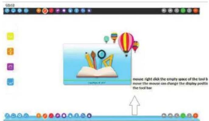 68x68 mouse right click the empty space of the tool b move the mouse can change the display posRio the tool bar