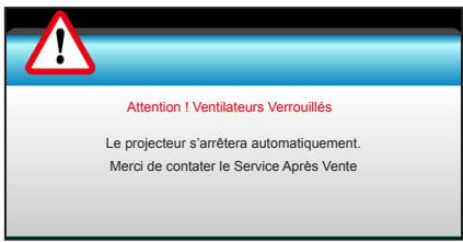 OPTOMA EH319UST - - Panne du ventilateur : - 1