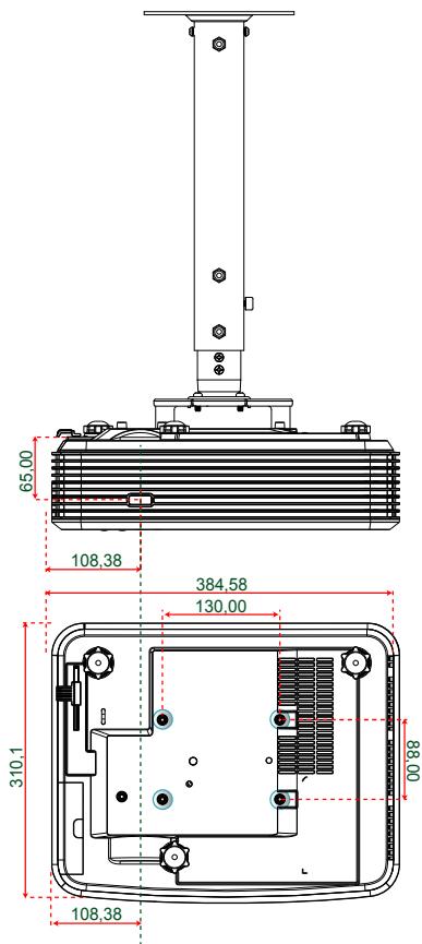 OPTOMA EH319UST - Installation au plafond - 3