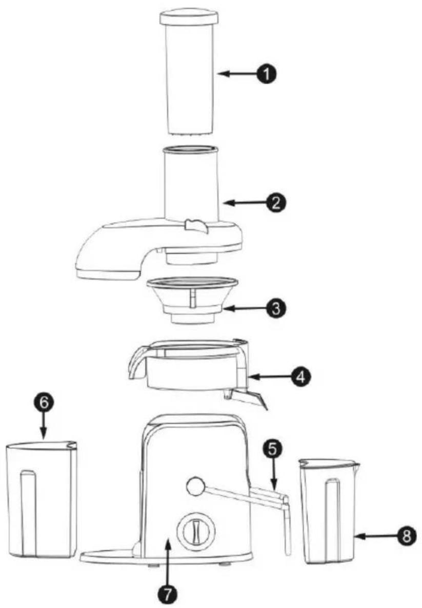 Vivax AJ-800 - DELOVI UREĐAJA - 1