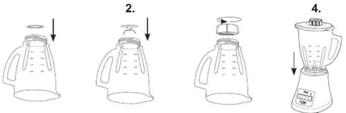 OSTER BLSTMP-W00 - ENSAMBLADO DEL VASO - 1