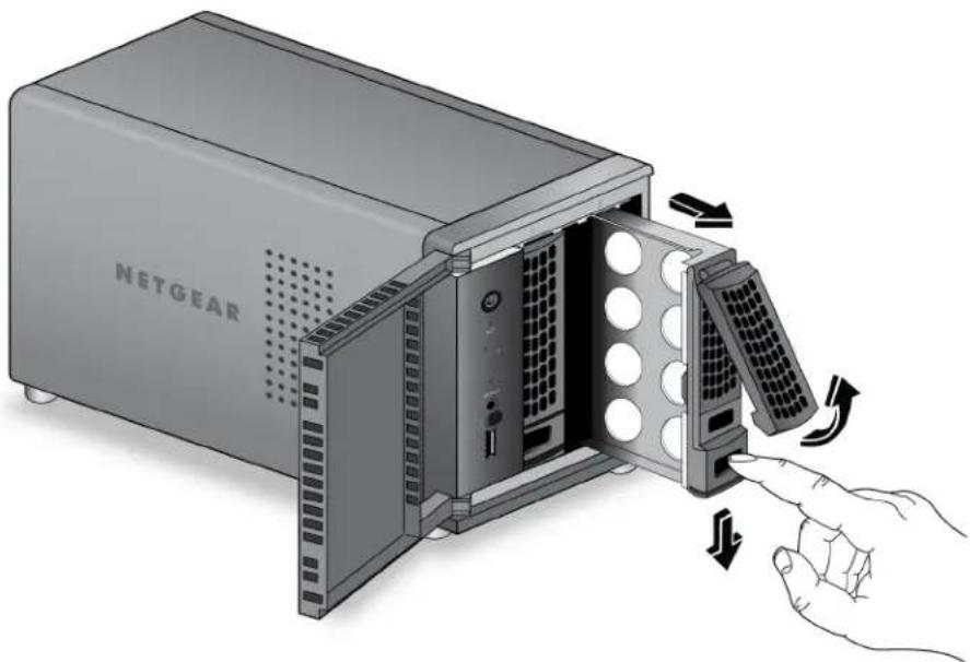 NETGEAR RN524X - To replace a 2.5-inch hard disk drive (HDD) or 2.5-inch solid state drive (SSD): - 1