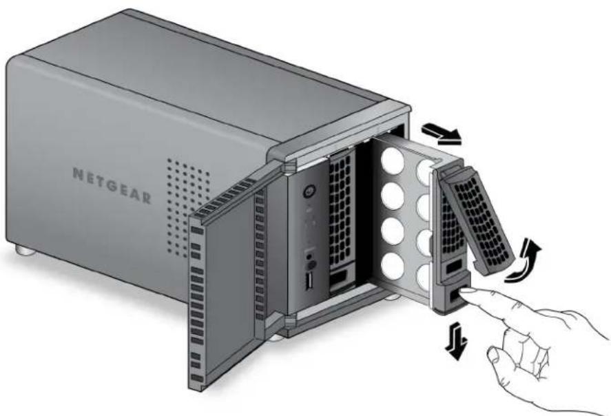 NETGEAR RN524X - To add a 2.5-inch hard disk drive (HDD) or 2.5-inch solid state drive (SSD): - 1