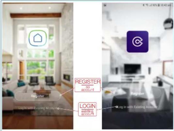 REGISTER no account LOGIN existing account Register Log in with Existing Account