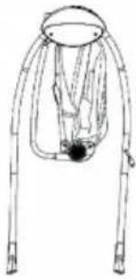 Line drawing of a mechanical device with curved arms and internal components (no text or symbols)