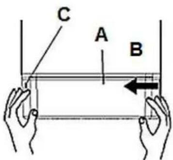 C A B
