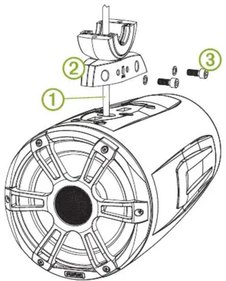 Technical diagram of an electric motor with labeled parts including stator, rotor, and housing