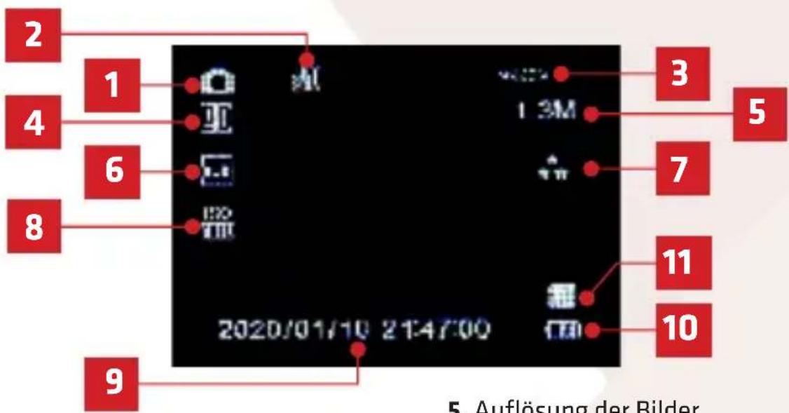 2 4 6 8 9 1 1 3M 7 11 10 5. Auflösung der Bilder
