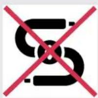 Prohibition sign with black road intersection symbol crossed out by red diagonal lines