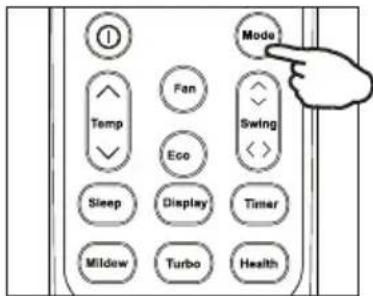 Mode Fan Swing Eco Sleep Display Timer Mildew Turbo Health