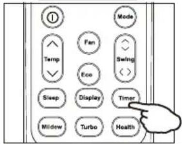 Mode Fan Swing Temp Eco Sleep Display Timer Mildew Turbo Health