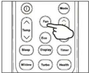 Mode Fan Temp Eco Sleep Display Timer Mildew Turbo Health