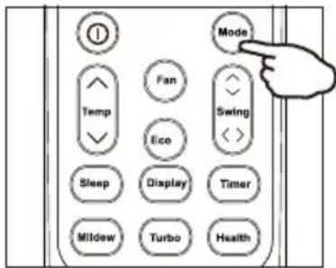 Mode Fan Temp Eco Swing Sleep Display Timer Mildew Turbo Health