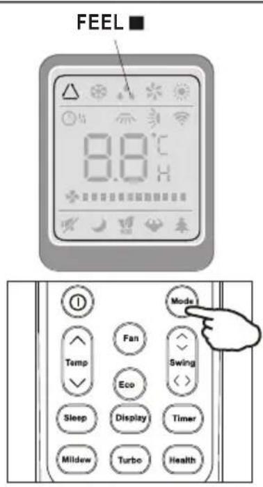FEEL 8.0°C Mode Fan Swing Eco Sleep Display Timer Mildew Turbo Health
