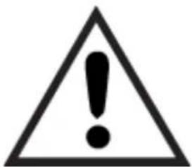 Warning symbol with exclamation mark inside triangle, commonly used to indicate caution or hazard