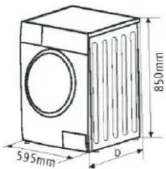 595mm 850mm D