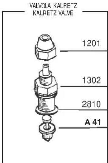 VALVOLA KALRETZ KALRETZ VALVE 1201 1302 2810 A 41