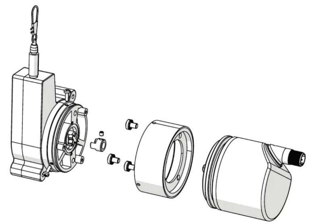 IFM E61439 - Installation with draw-wire E61440 - 1