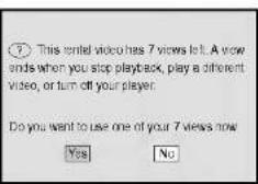 This rental video has 7 views left. A view ends when you stop playback, play a different video, or turn off your player. Do you want to use one of your 7 views now Yes No
