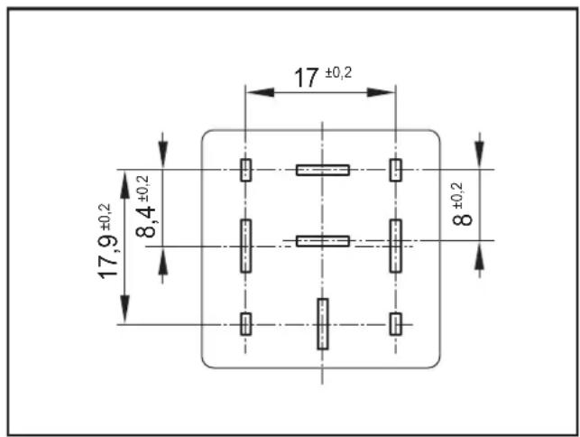17 ±0,2 17,9 ±0,2 8,4 ±0,2 8 ±0,2
