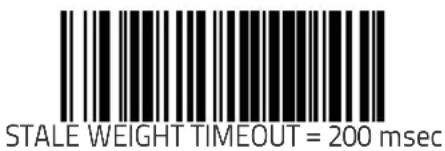 STALE WEIGHT TIMEOUT = 200 msec