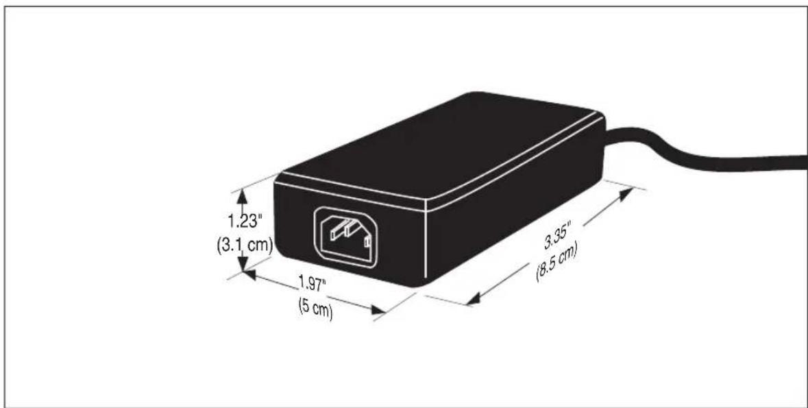 1.23" (3.1 cm) 1.97" (5 cm) 3.35" (8.5 cm)