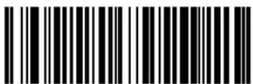 Black and white barcode image with vertical lines and a small white dot in the center