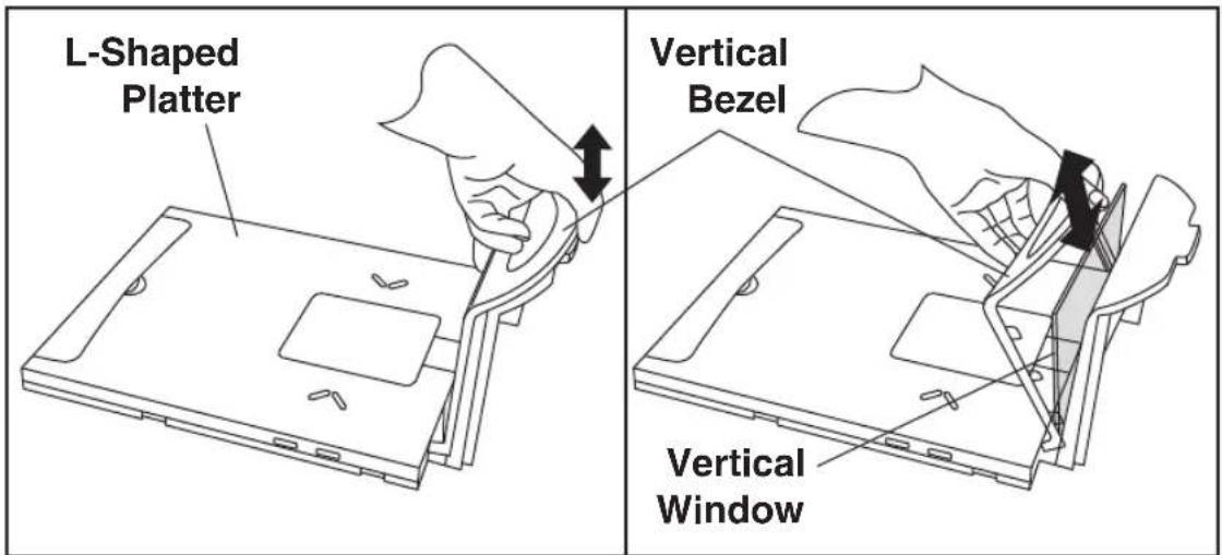 L-Shaped Platter Vertical Bezel Vertical Window