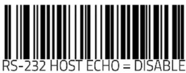 RS-232 HOST ECHO = DISABLE