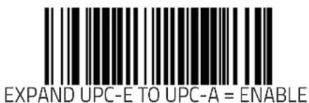 EXPAND UPC-E TO UPC-A = ENABLE