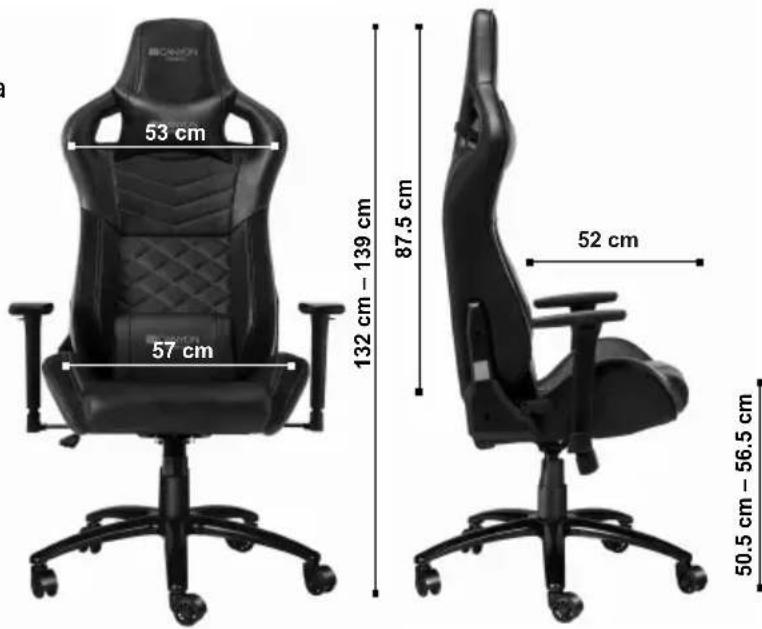 53 cm 57 cm 132 cm - 139 cm 87.5 cm 52 cm 50.5 cm - 56.5 cm