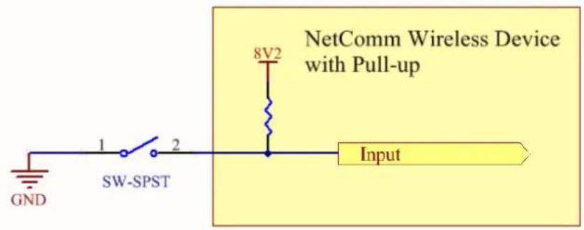 GND 1 SW-SPST 2 8V2 NetComm Wireless Device with Pull-up Input