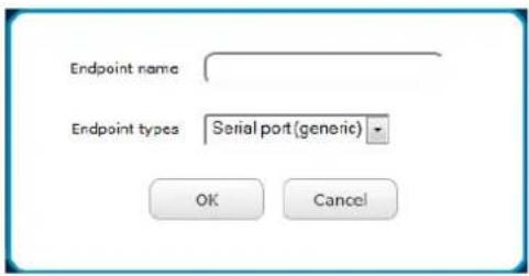 Endpoint name Endpoint types Serial port (generic) OK Cancel