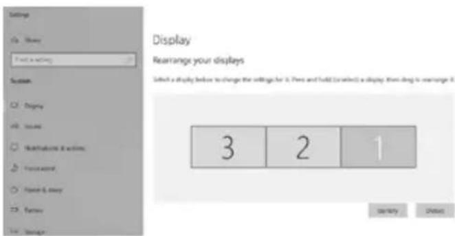 Display Rearrange your displays Select a display before to change the settings for it. Then and hold (or select) a display, then drag to rearrange it. 3 2 1 S###try Direct