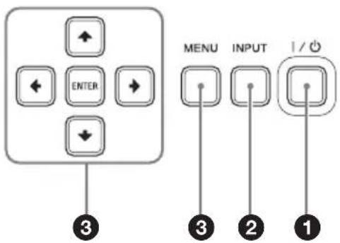 MENU INPUT 1 / ⏻ 2 3