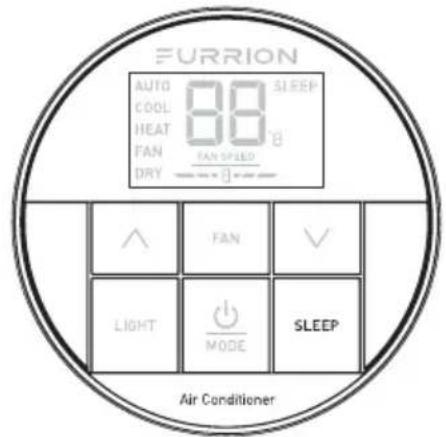 FURRION AUTO COOL 88 SLEEP HEAT FAN DRY TAN SPEED B A FAN LIGHT MODE SLEEP Air Conditioner