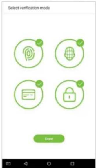 Select verification mode Drane