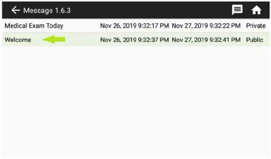 ← Message 1.6.3 Medical Exam Today Nov 26, 2019 9:32:17 PM Nov 27, 2019 9:32:22 PM Private Welcome Nov 26, 2019 9:32:37 PM Nov 27, 2019 9:32:41 PM Public