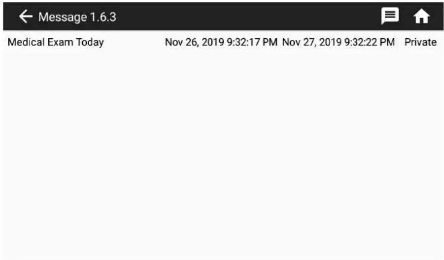 ← Message 1.6.3 Medical Exam Today Nov 26, 2019 9:32:17 PM Nov 27, 2019 9:32:22 PM Private