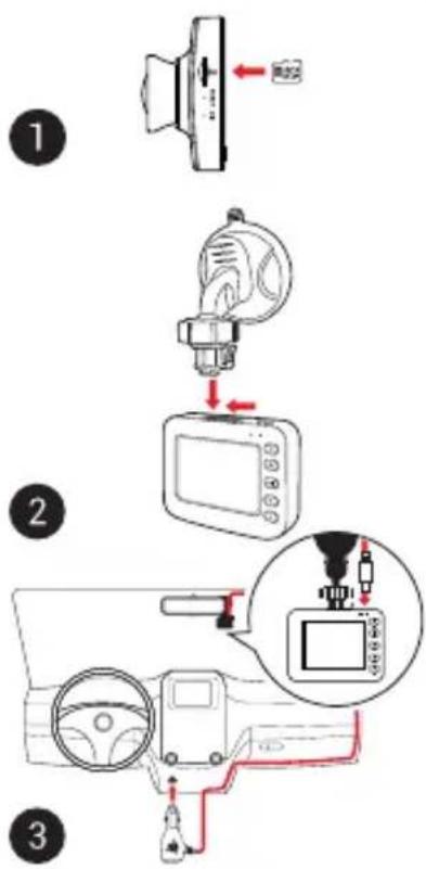 Diagram showing car safety system steps with labeled components and directional arrows