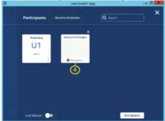 Init U1e® App Participants Become Masterstar Search Preceding U1 4 Session Preferences Lock Session End Session