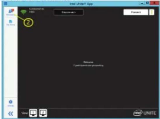 Intel Unity App Connecticut USB Access-in() Present 2 Welcome 2 participants are proceeding.