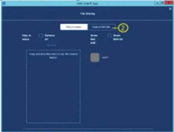File Sharing Files to share: Shared With Ad Browse Add Show Show With Ad Show and drop their here or use the Session button. start 1