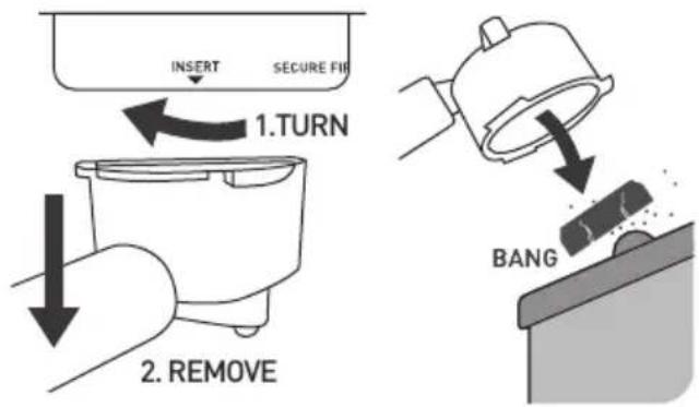 INSERT SECURE FIT 1.TURN 2. REMOVE BANG