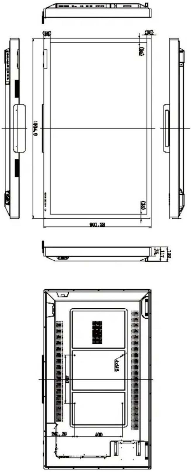 BENQ RP652 - Dimensions - 2