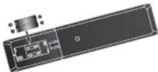 BENQ RP652 - Installing remote control batteries - 2