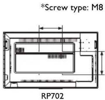 *Screw type: M8 RP702