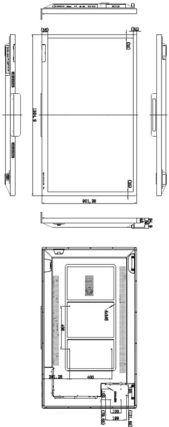 BENQ RP652 - Dimensions - 1